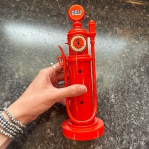Vintage Gulf Gas Pump Novelty Telephone Red Petroliana Collectible Untested